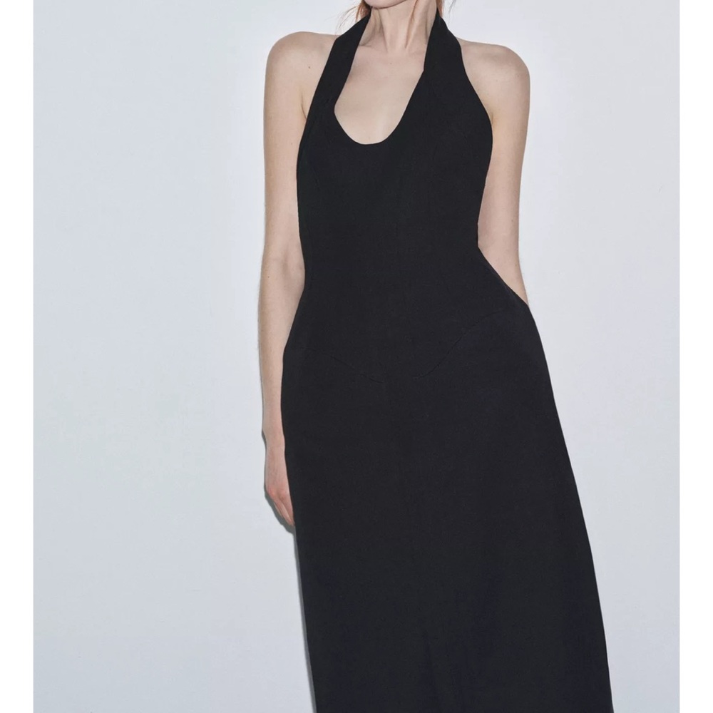 Zara Limited Edition side boning halter dress. NWT - Picture 3 of 6